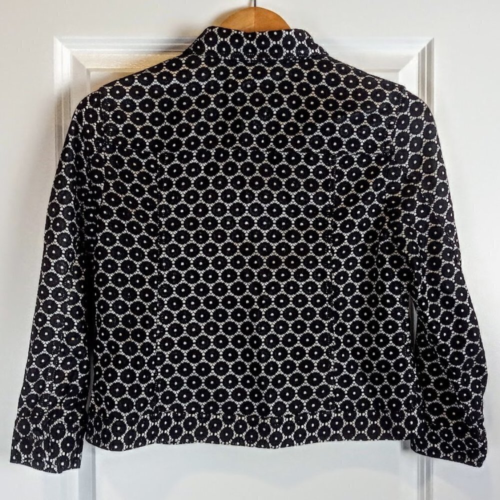 Ruby Rd. B&W Circle Print Jacket - image 2